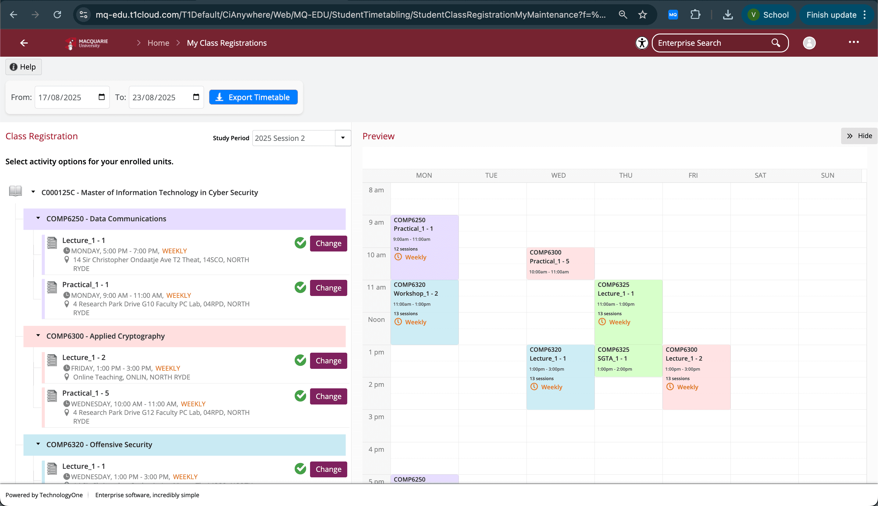 Timetable Extractor